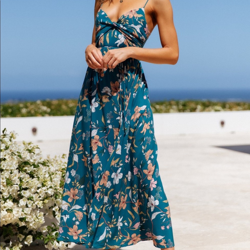 LADY LIKE YOU MIDI DRESS TEAL